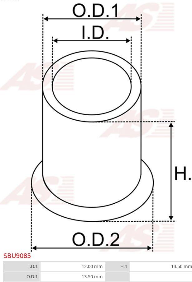 AS-PL SBU9085 - Douille, arbre de démarreur www.widencarpieces.com