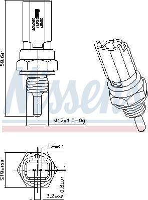 NISSENS 207087 - Sonde de température, liquide de refroidissement www.widencarpieces.com