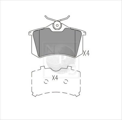NPS P361A01 - Kit de plaquettes de frein, frein à disque www.widencarpieces.com