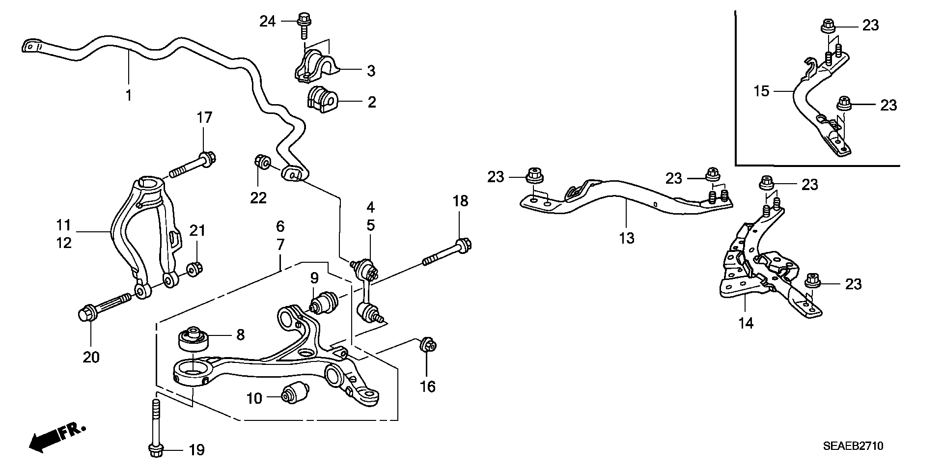 ACURA 51320SEAE01 - Entretoise / tige, stabilisateur www.widencarpieces.com